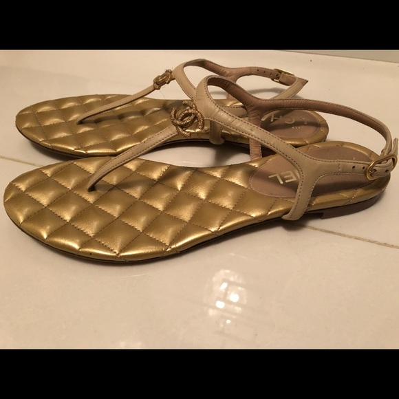 Chanel gold sandals - Picture 2 of 7